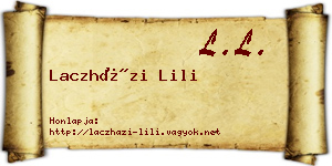 Laczházi Lili névjegykártya