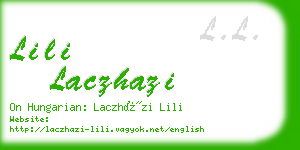 lili laczhazi business card